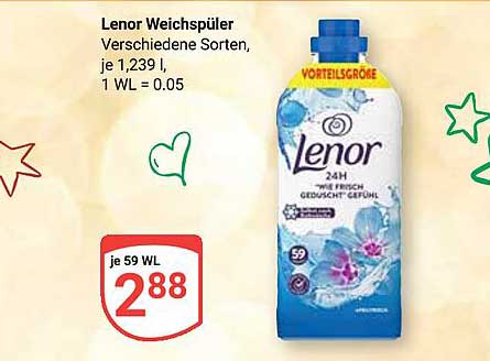 Lenor Weichspüler Verschiedene Sorten, je 1,239 l