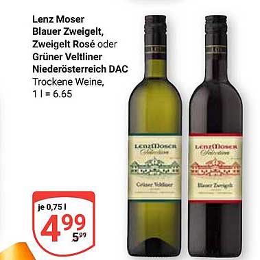 Lenz Moser Blauer Zweigelt, Zweigelt Rosé oder Grüner Veltliner Niederösterreich DAC – Trockenweine