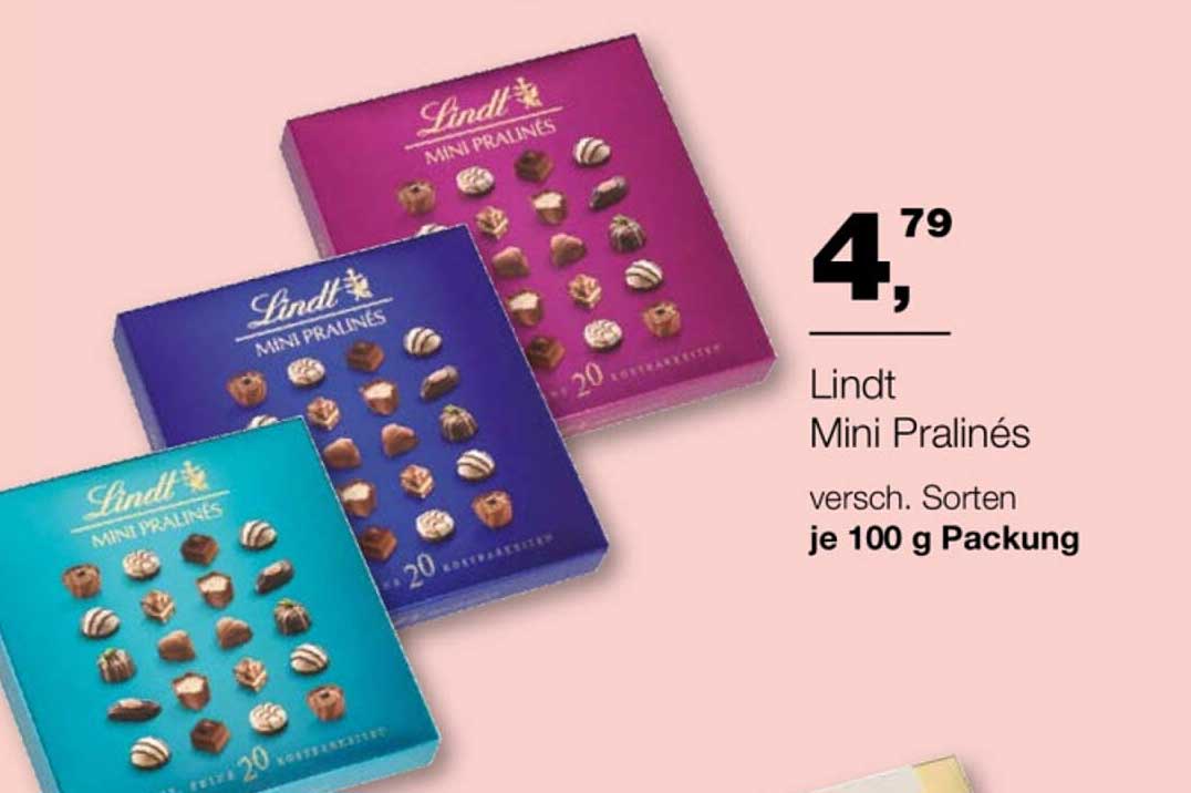 Lindt Mini Pralinés, verschiedene Sorten je 100 g Packung