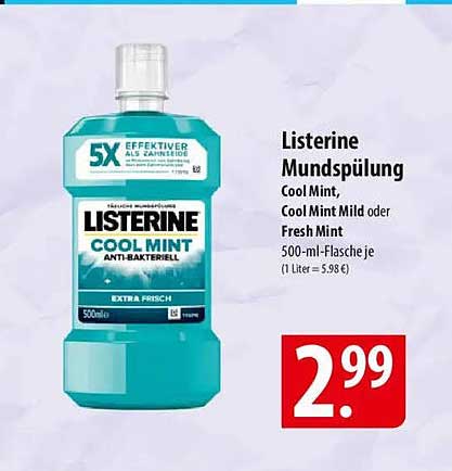 Listerine Mundspülung Cool Mint 500 ml
