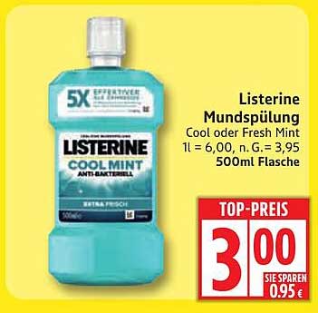 Listerine Mundspülung Cool oder Fresh Mint 500ml Flasche