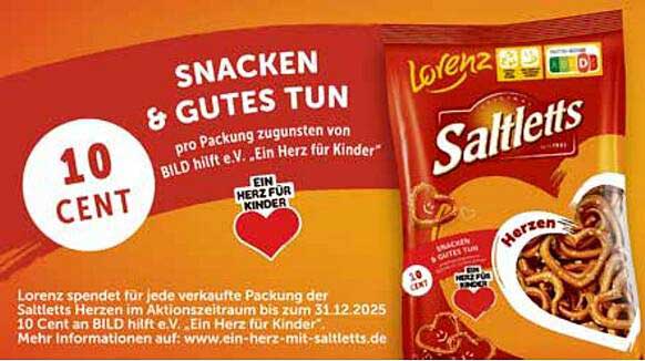 Lorenz Saltletts Herzen - Snacks für einen guten Zweck