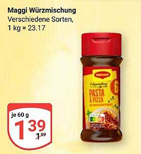 Maggi Würzmischung verschiedene Sorten, 60 g