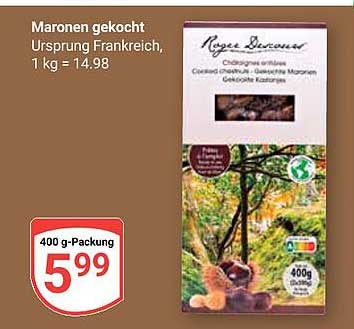 Maronen gekocht 400 g - Roger Bourgeois
