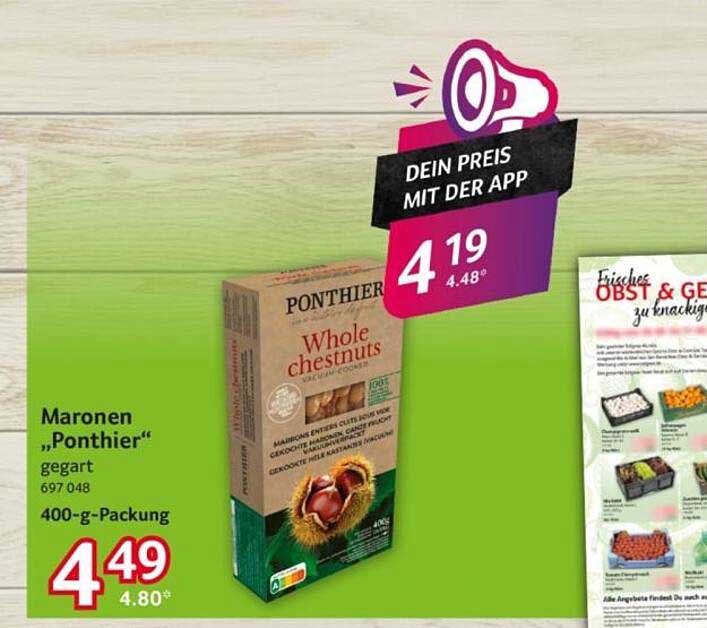 Maronen „Ponthier“ gegart 400 g- Packung