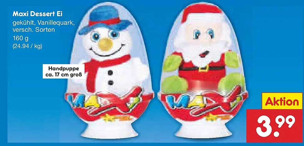 Maxi Dessert Ei - Gekühlt, Vanillequark, verschiedene Sorten