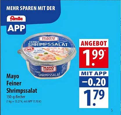 Mayo Feiner Shrimp-Salat 150-g-Becher