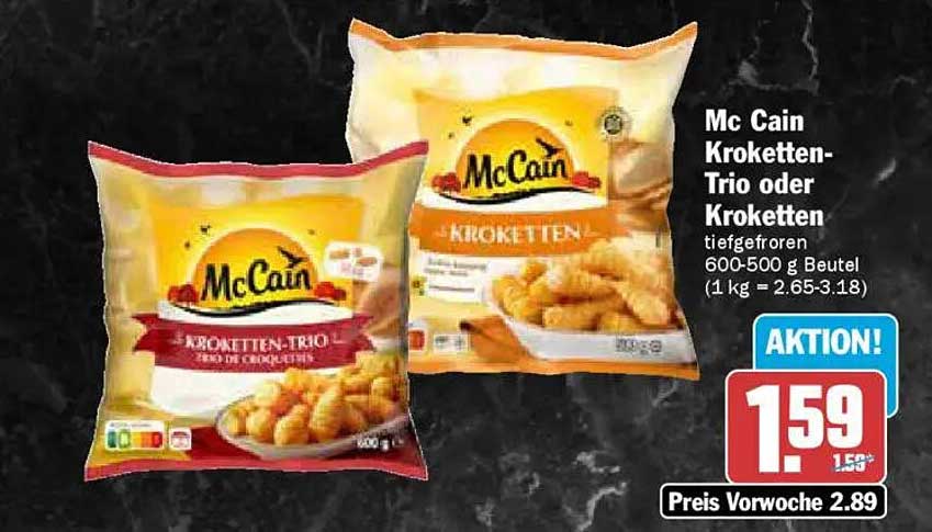 Mc Cain Kroketten-Trio oder Kroketten 600-500 g Beutel