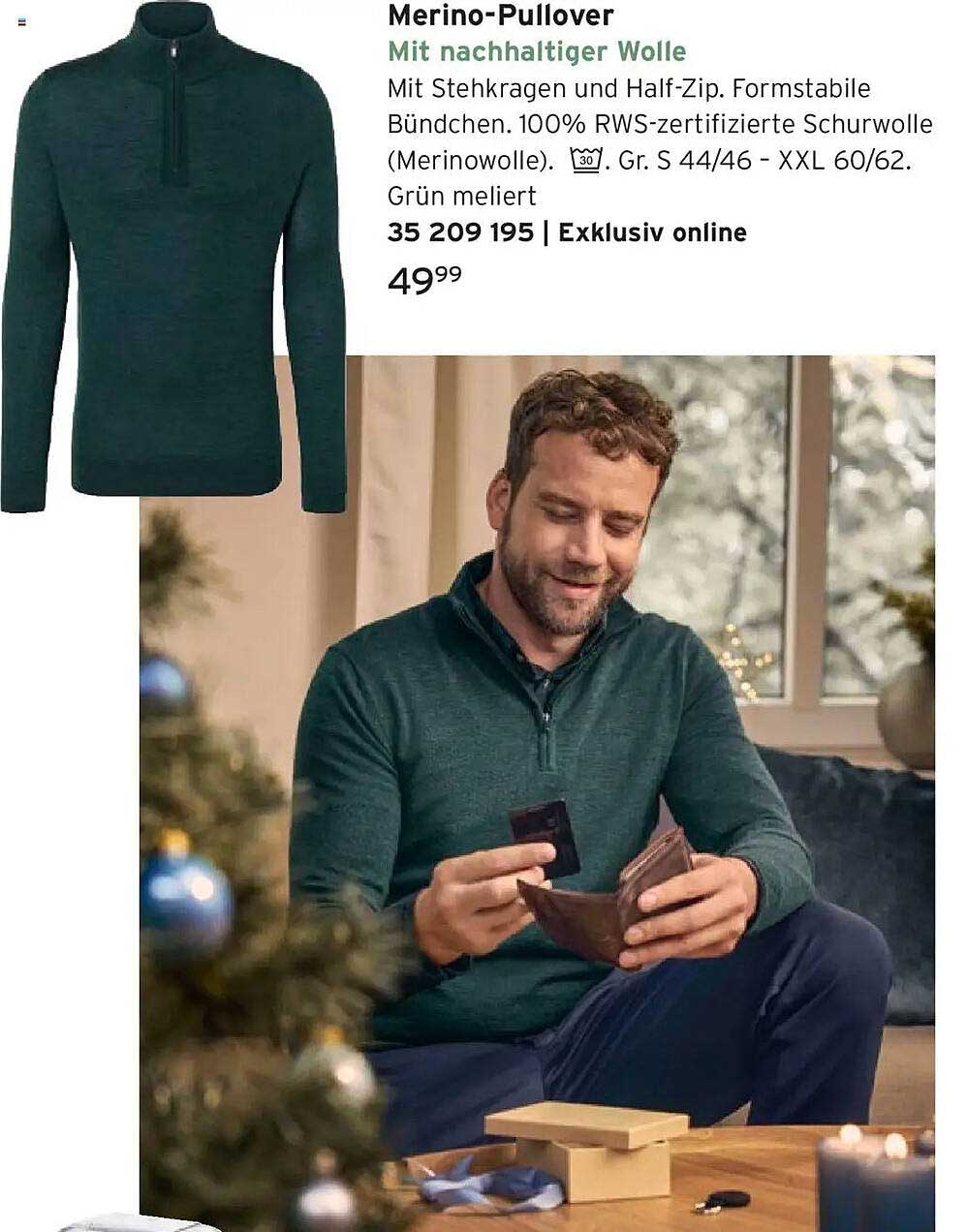 Merino-Pullover mit nachhaltiger Wolle