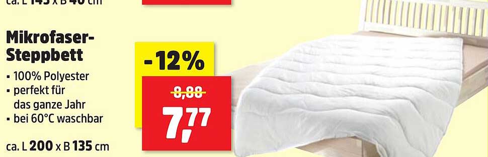 Mikrofaser-Steppbett