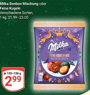 Milka Bonbon Mischung oder Feine Kugeln, je 130–136 g