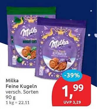 Milka Feine Kugeln – verschiedene Sorten 90 g