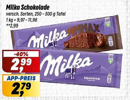 Milka Schokolade - Verschiedene Sorten, 250 - 300 g Tafel