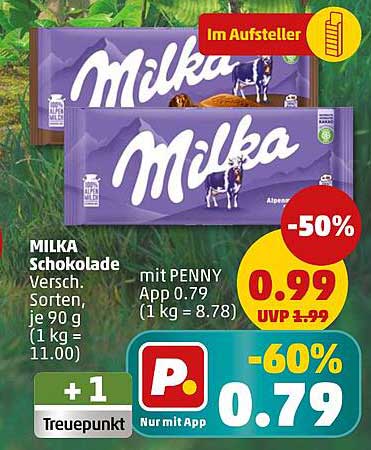 MILKA Schokolade - Verschiedene Sorten, je 90 g