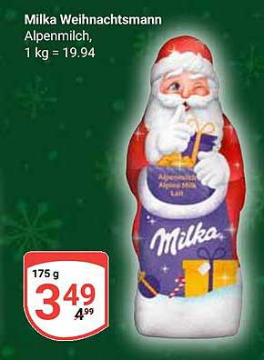 Milka Weihnachtsmann Alpenmilch, 175 g