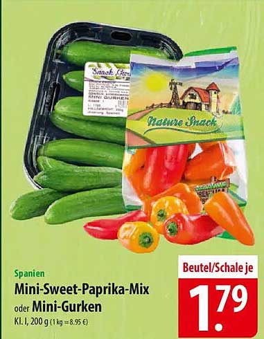 Mini-Sweet-Paprika-Mix oder Mini-Gurken