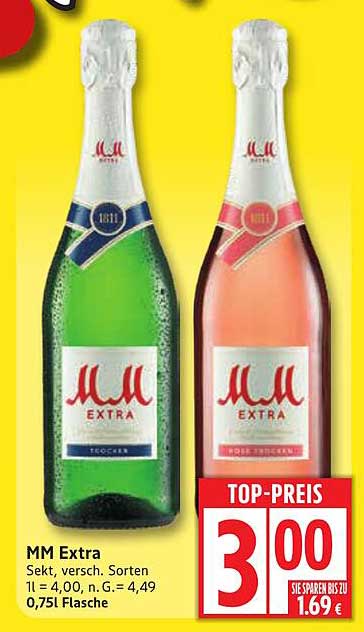 MM Extra Sekt - Verschiedene Sorten