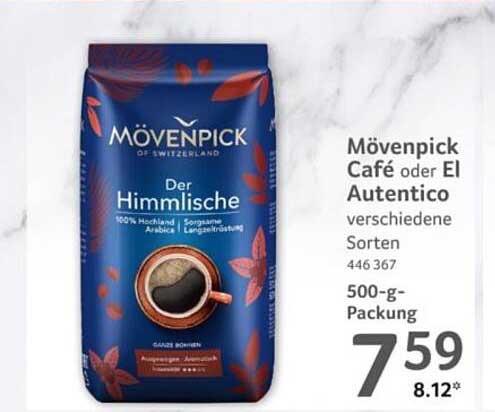 Mövenpick Café oder El Auténtico – 500-g-Packung