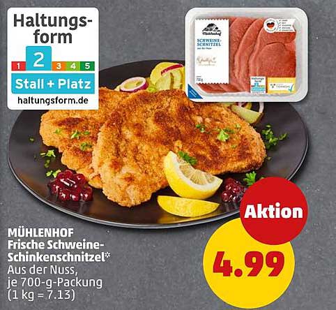 MÜHLENHOF Frische Schweine-Schinkenschnitzel