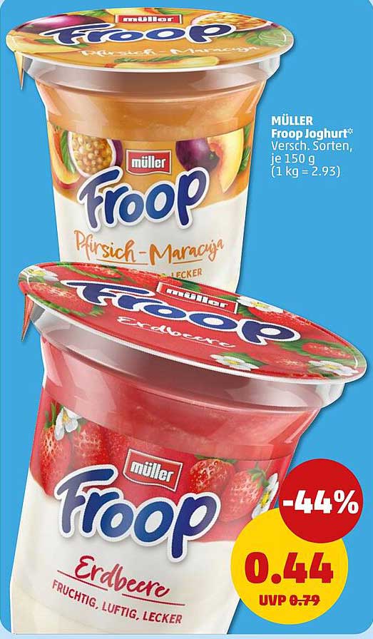 MÜLLER Froop Joghurt – Verschiedene Sorten, je 150 g