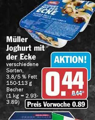 Müller Joghurt mit der Ecke, verschiedene Sorten, 150-113 g Becher