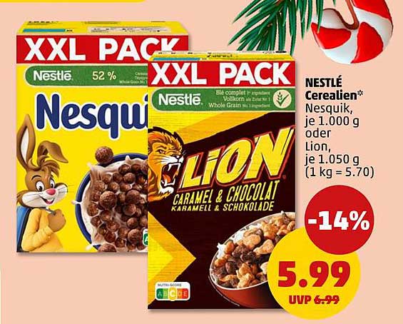 NESTLÉ Cerialien – Nesquik oder Lion im XXL Pack