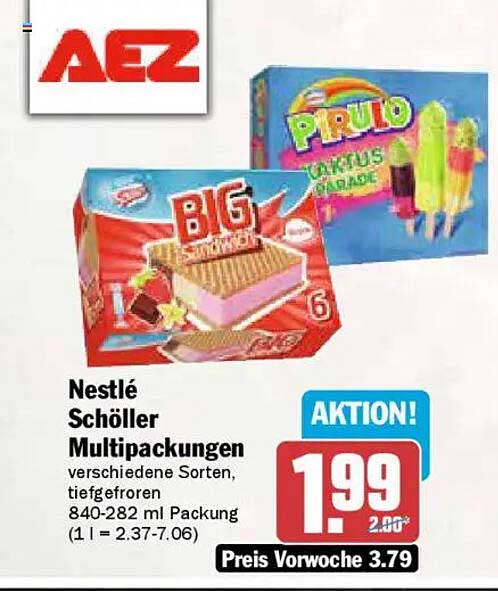 Nestlé Schöller Multipackungen verschiedene Sorten, tiefgefroren