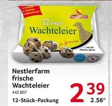 Nestlerfarm frische Wachtel-eier 12-Stück-Packung