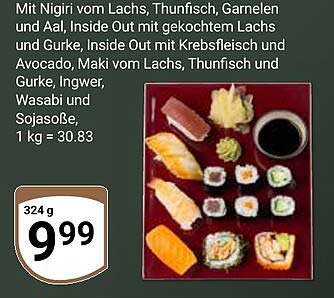 Nigiri und Maki Sushi-Platte