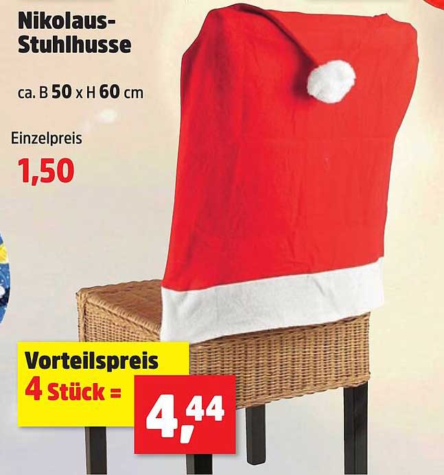 Nikolaus-Stuhlhüsse - der festliche Hingucker für Ihre Weihnachtsfeier