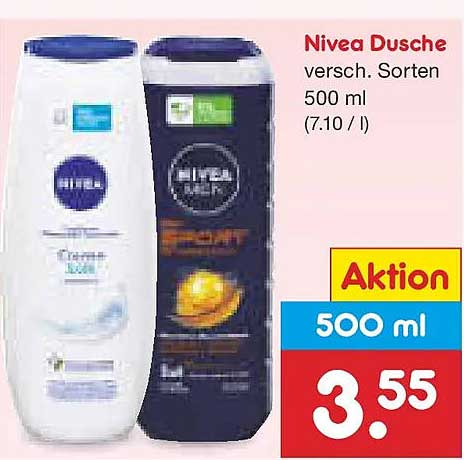 Nivea Dusche verschieden Sorten 500 ml