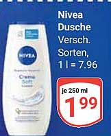 Nivea Dusche - Verschiedene Sorten, 250 ml für nur 1,99 €