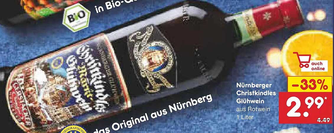 Nürnberger Christkindles Glühwein aus Rotwein 1 Liter