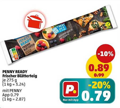 PENNY READY Frischer Blätterteig 275 g