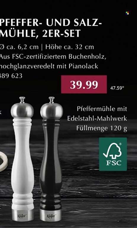Pfeffer- und Salzmühle, 2er-Set
