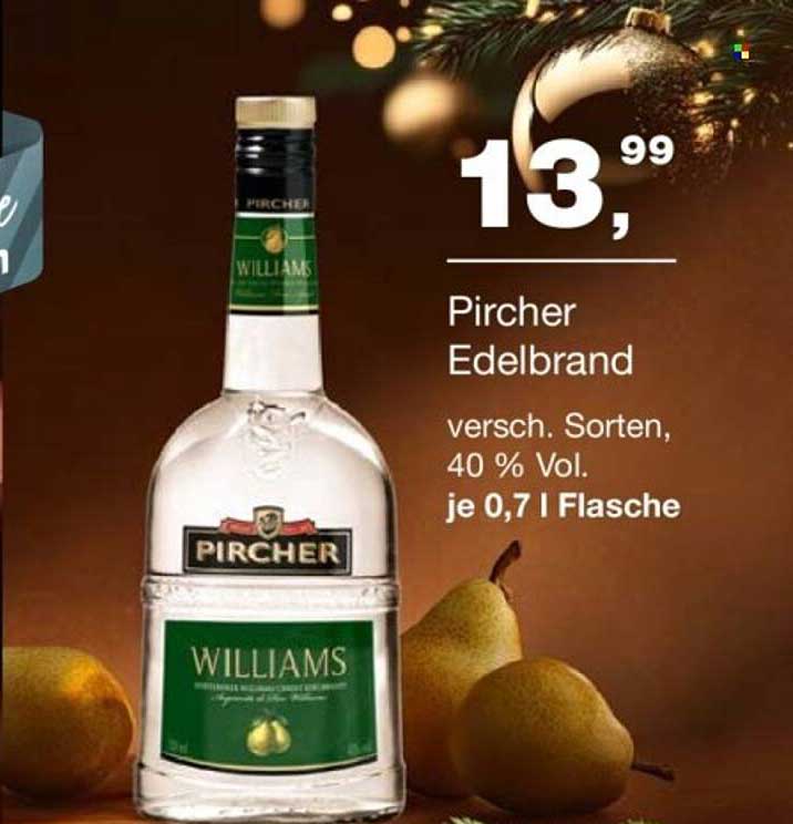 Pircher Edelbrand 0,7 l Flasche – Verschiedene Sorten, 40 % Vol.