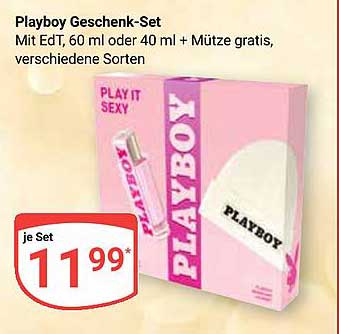 Playboy Geschenk-Set mit EdT 60 ml oder 40 ml + Mütze gratis, verschiedene Sorten