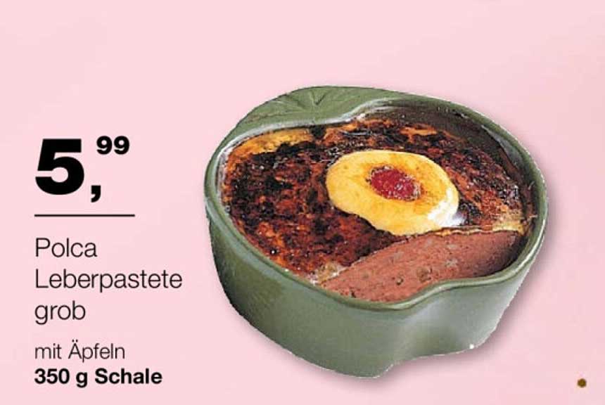 Polca Leberpastete grob mit Äpfeln 350 g Schale