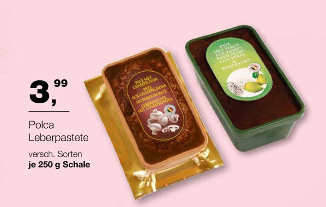 Polca Leberpastete in verschiedenen Sorten, je 250 g Schale