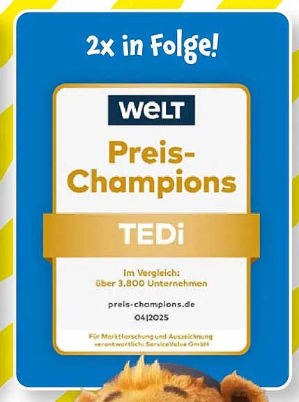 Preis-Champions Angebot von TEDi