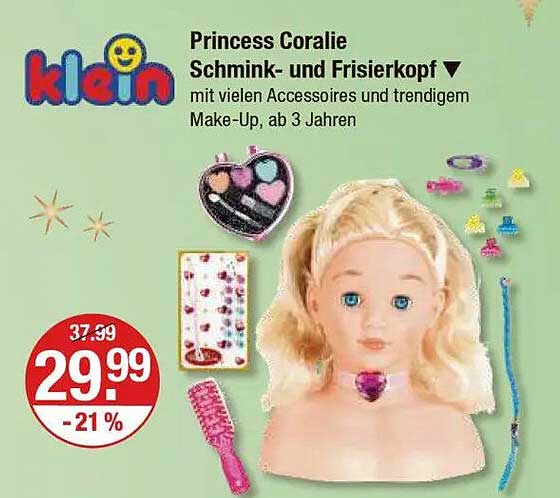 Princess Coralie Schmink- und Frisierkopf