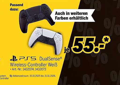 PS5 DualSense® Wireless-Controller Weiß je 55,-