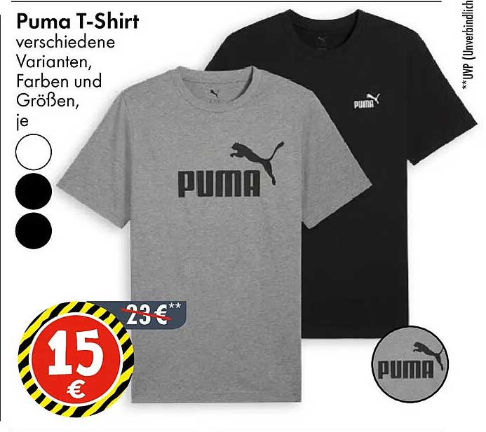 Puma T-Shirt verschiedene Varianten, Farben und Größen, je