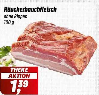 Räucherbauchfleisch ohne Rippen - 100 g
