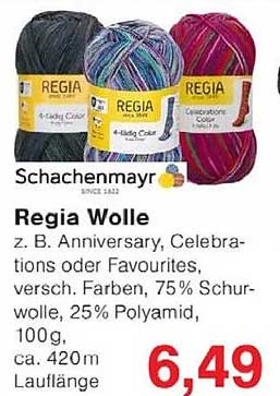 Regia Wolle – z. B. Anniversary, Celebrations oder Favourites