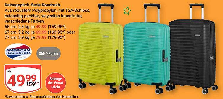 Reisegepäck-Serie Roadrush von American Tourister