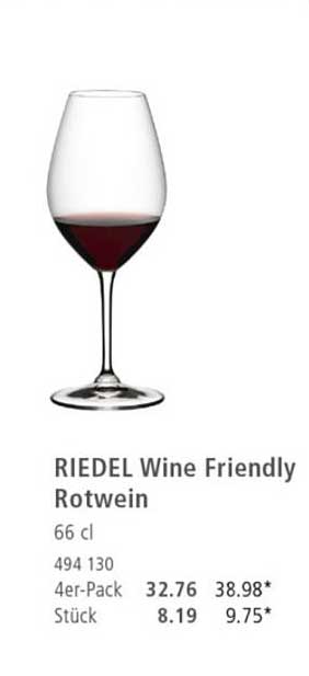 RIEDEL Wine Friendly Rotwein Glas 4er-Pack
