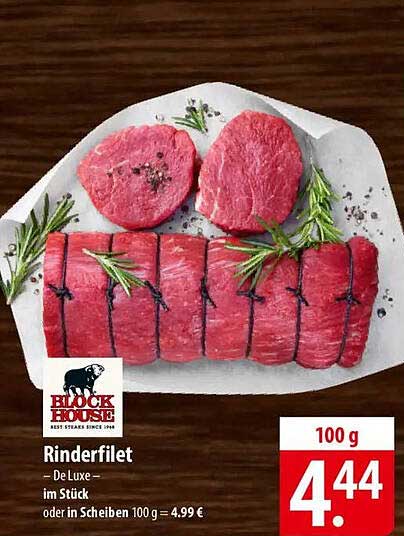 Rinderfilet De Luxe - im Stück oder in Scheiben