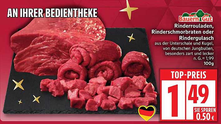 Rinderrouladen, Rindschmorbraten oder Rindergulasch von BauernGut