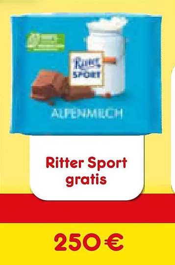 Ritter Sport Alpenmilch gratis